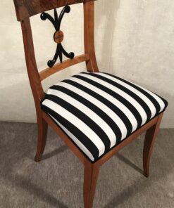 Set of four original Biedermeier Chairs- three quarter view of one chairs- Styylish