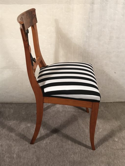 Set of four original Biedermeier Chairs- side view of one chair- Styylish