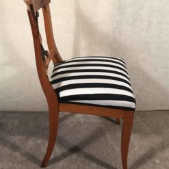 Set of four original Biedermeier Chairs- side view of one chair- Styylish