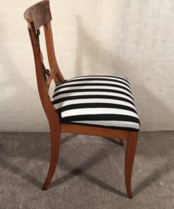 Set of four original Biedermeier Chairs- side view of one chair- Styylish
