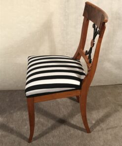 Set of four original Biedermeier Chairs- side view of one chair right side- Styylish