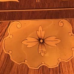 Neoclassical Demi Lune Table- marquetry detail on the top- styylish