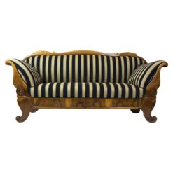 Biedermeier walnut sofa- front view- Styylish