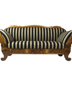 Biedermeier walnut sofa- front view- Styylish
