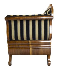 Biedermeier walnut sofa- side view- Styylish