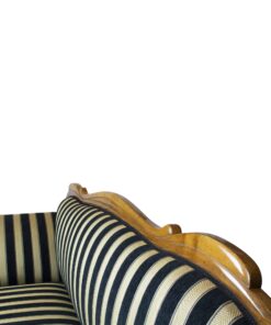 Biedermeier walnut sofa- view of the carving on the backrest- Styylish
