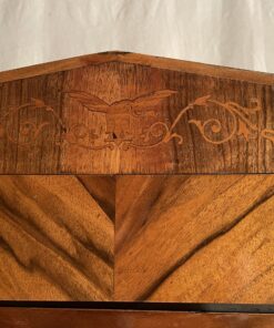 Psyche Mirror- detail of the gable with inlays- Styylish