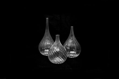 Venice glass vase set- view of the vases with black background- Styylish