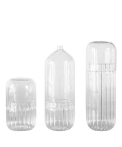 Italian Glass Vase- view of three different sizes- Styylish