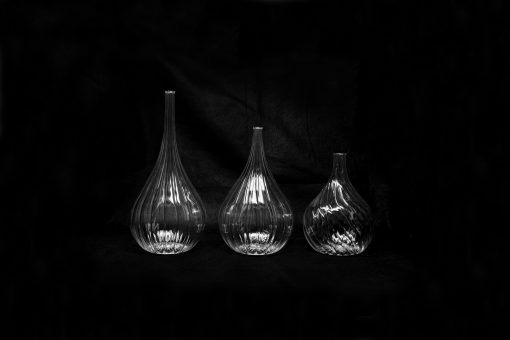 Venice glass vase set- view with black background- Styylish