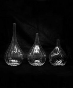 Venice glass vase set- view with black background- Styylish