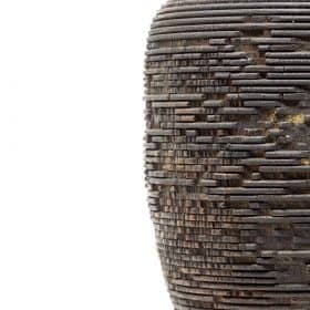 Wooden Rust Vase 