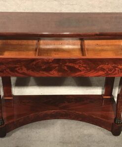 French Antique Console Table- view with open drawer- Styylish