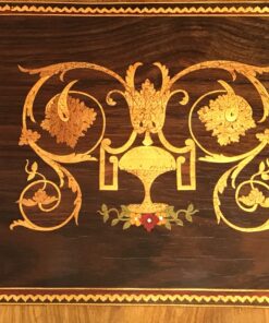 Neoclassical Secretary Desk- gold marquetry detail- Styylish