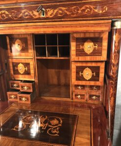 Neoclassical Secretary Desk- inside view- Styylish