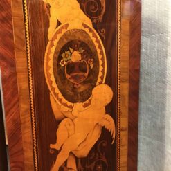 Neoclassical Secretary Desk- side marquetry detail- Styylish