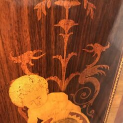 Neoclassical Secretary Desk- angel marquetry detail- Styylish