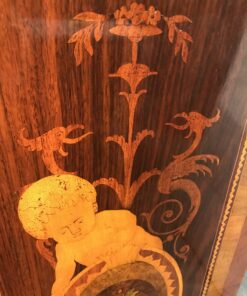 Neoclassical Secretary Desk- angel marquetry detail- Styylish