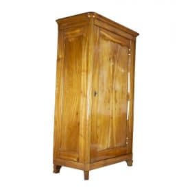 Single Door Viennese Biedermeier Wardrobe, Cherrywood, 1850, Antique