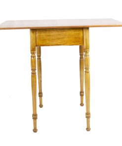 19th Century Ash Wood Game Table- side view of the table with unfolded top- Styylish