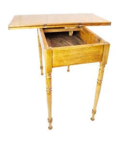 19th Century Ash Wood Game Table- view of the foldout top mechanism- Styylish