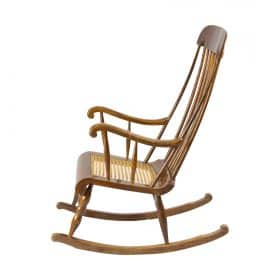 Beechwood Rocking Chair, 19th-20th century, Vintage