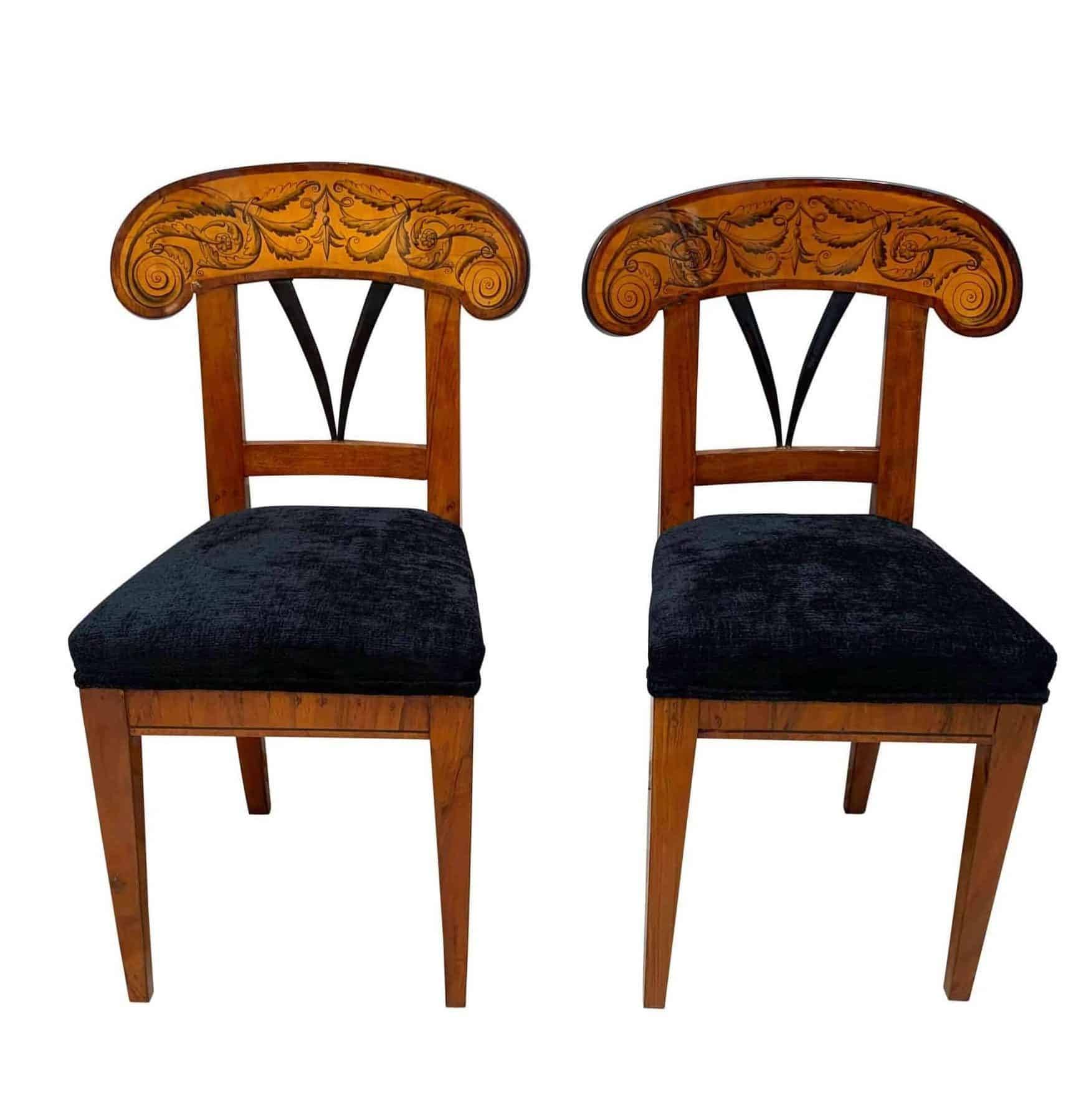 Pair of Biedermeier Shovel Chairs- Styylish