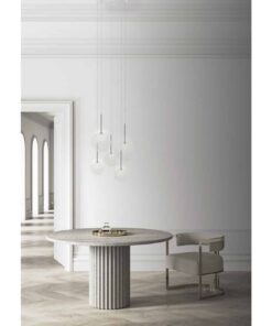 Round Glass Bubble Pendant Light- in a dinning room- Styylish