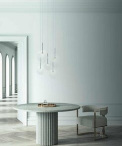 Round Glass Bubble Pendant Light-in a green classic interior- Styylish