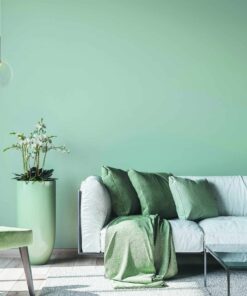 Glass Bubble Pendant Light- in a green living room- Styylish