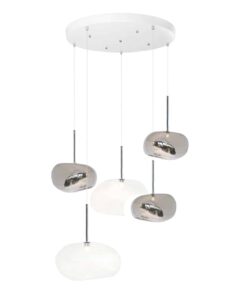 Round Pebble Glass Suspension Lamp- Styylish