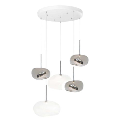 Round Pebble Glass Suspension Lamp- Styylish