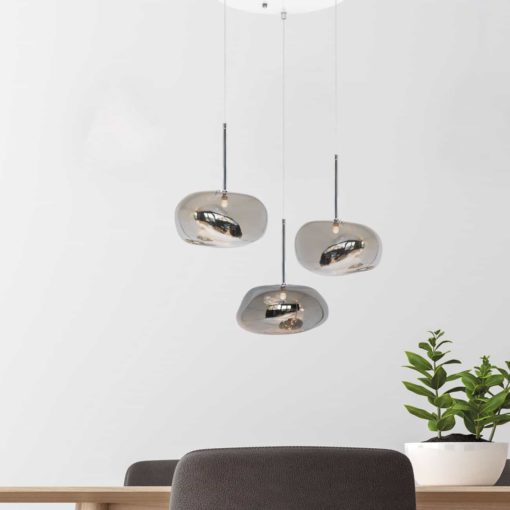 Pebble Suspension Lamp-silver detail- Styylish