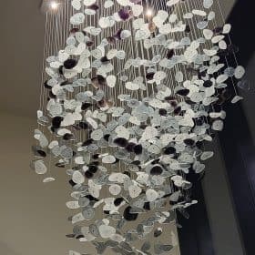 Falling Stones Chandelier, Handmade