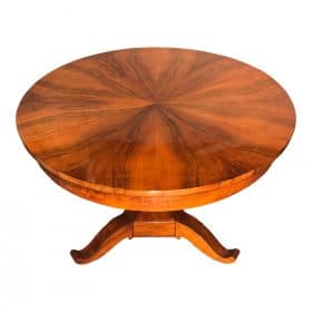 Antique Extendable Biedermeier Table, 1820-30, Walnut