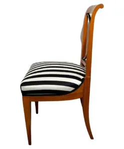 Set of 4 antique Biedermeier chairs- side view of one chair- Styylish