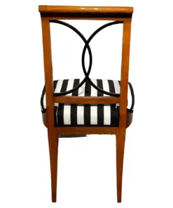 Set of 4 antique Biedermeier chairs- back view of one chair- Styylish