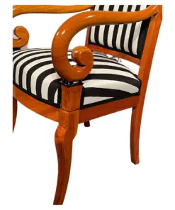 Pair of Antique Biedermeier Armchairs- three-quarter view detail- Styylish