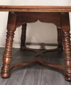 Extendable Swiss Farm Table- side view- Styylish