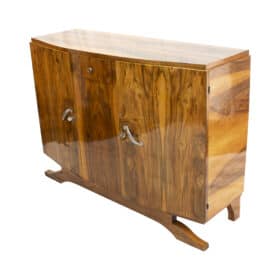 French Art Deco Sideboard, Walnut Veneer