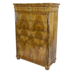 19th Century Biedermeier Chiffonier/ High Chest of Drawers, Walnut