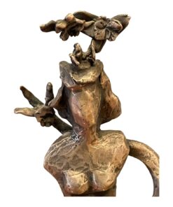 Bronze Figurine by Eunice Katz- detail of the head- Styylish