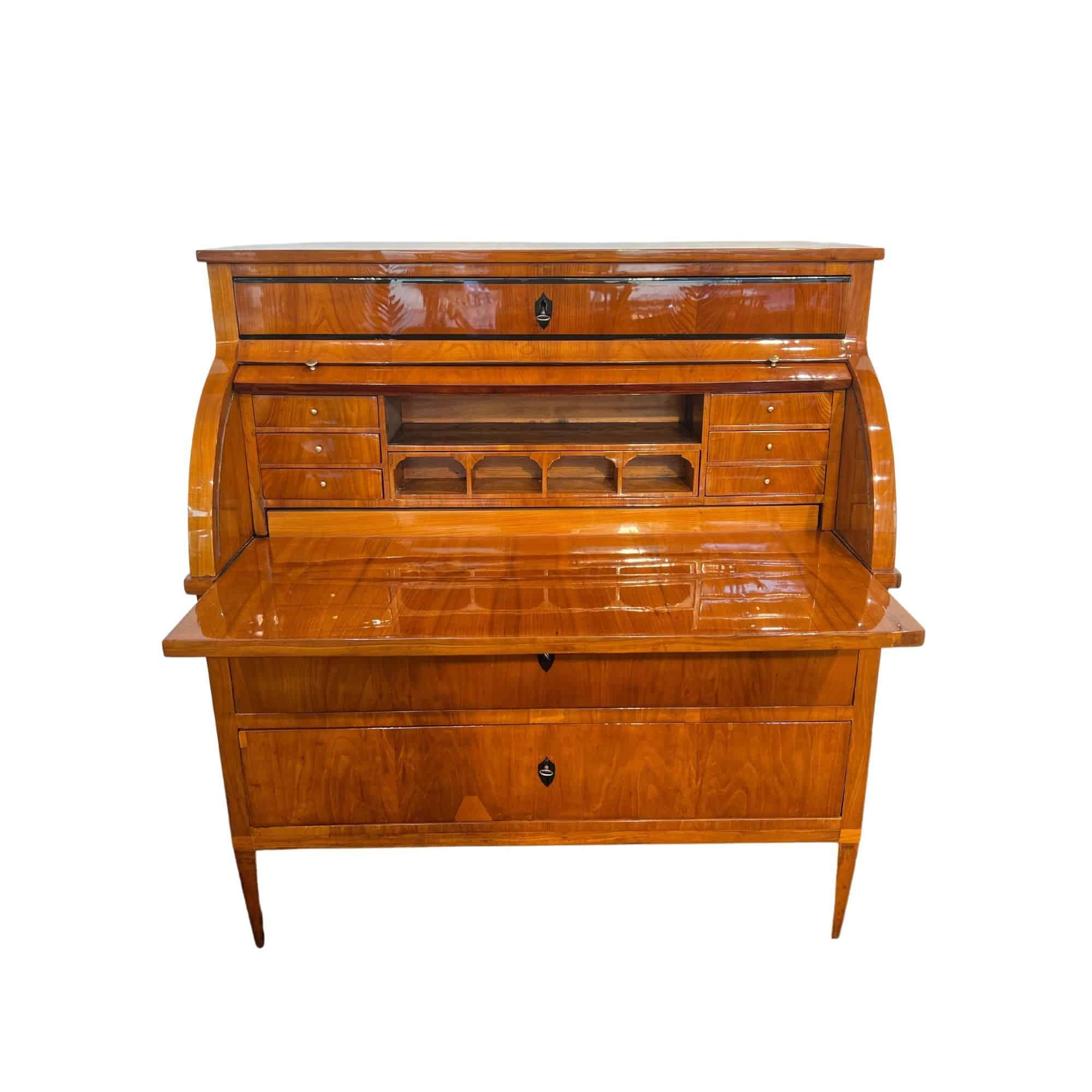 Biedermeier Cylinder Secretary Desk - Styylish