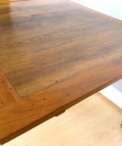 Large Neoclassical Expandable Dining Table - Wood Detail - Styylish