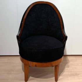 Biedermeier Swivel Chair, Cherry Veneer, South Germany c.1820