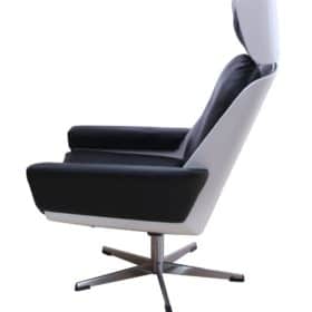 Space Age Lounge Chair, White Lacquer, Germany, 1970s