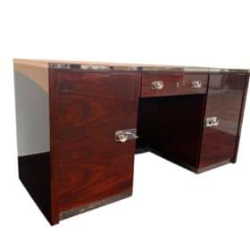 Bauhaus Desk by Erich Diekmann, Rosewood Veneer, Restored, Germany, 1920s