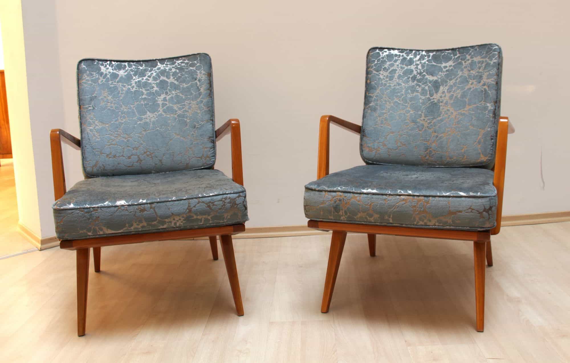 Pair of Mid Century Armchairs - Full Profile - Styylish