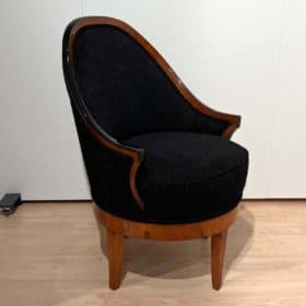 Biedermeier Swivel Chair, Cherry Veneer, South Germany c.1820