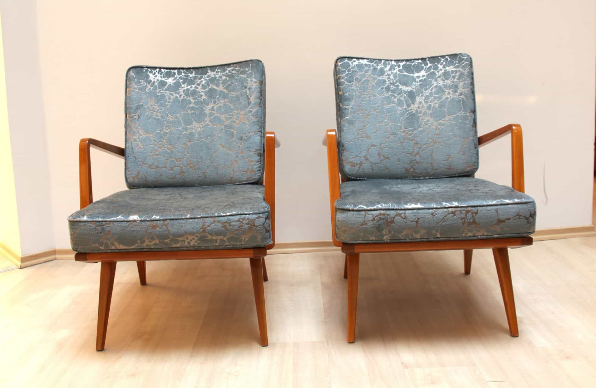 Pair of Mid Century Armchairs - Side by Side - Styylish